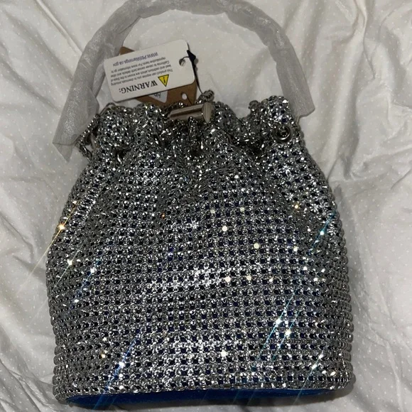 Silver Sparkle Women's Bag CULT GAIA DUPE - Picture 1 of 2